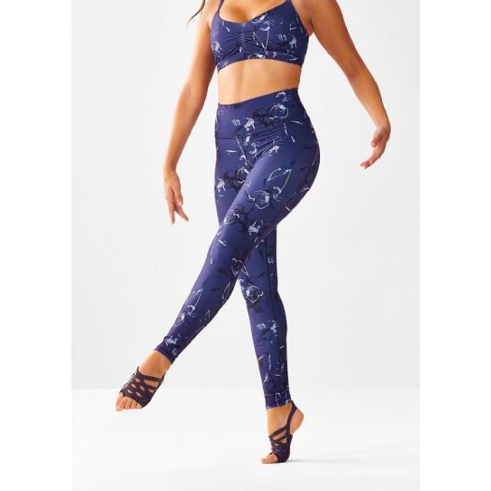 Fabletics High Waisted Printed PowerHold LeggingsS